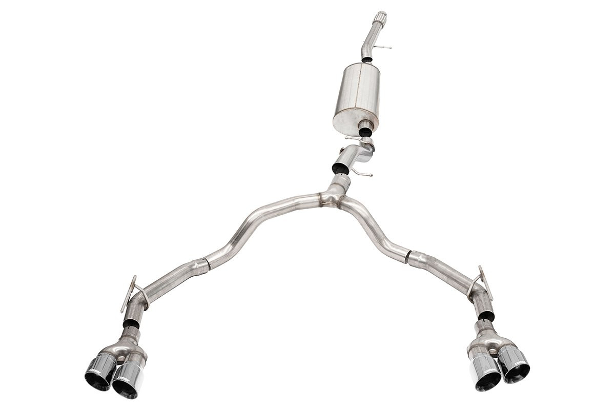 Corsa 3.5" Cat-Back Exhaust - Sport - Dual Rear Exit - Polished Tips (2021 - 2026 Suburban / Yukon XL / Denali XL - 6.2L) 21130