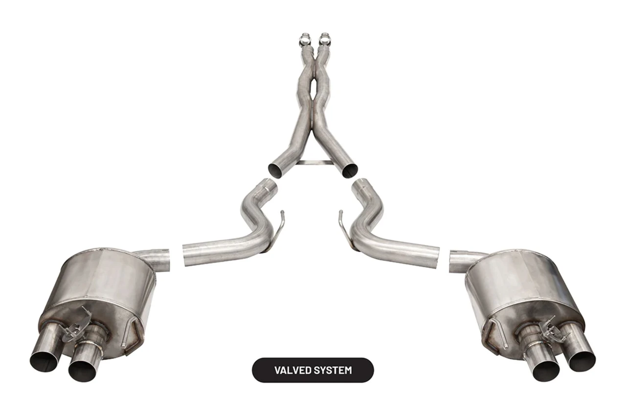 Corsa 3" Cat-Back Exhaust - Xtreme Valved - No Tips (2015 - 2020 Shelby GT350) 21096