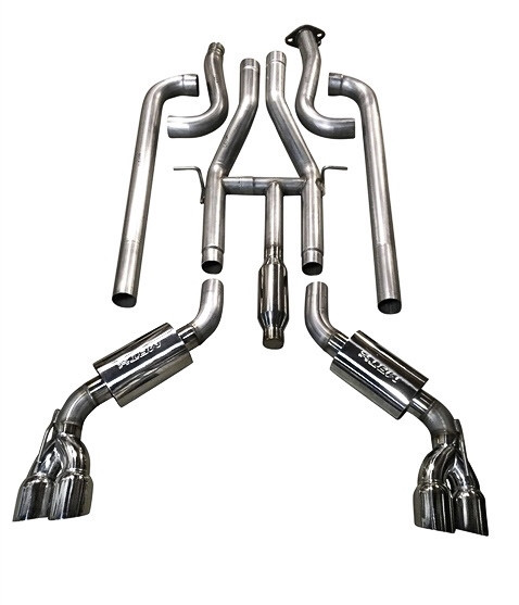 MRT Cat Back Exhaust - Version 2 - Quad Tips (2016 - 2024 Camaro SS) 92U843