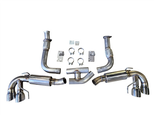 MRT Sport Touring Catback Exhaust Black Tips (2020-2022 C8 Corvette) 91S220