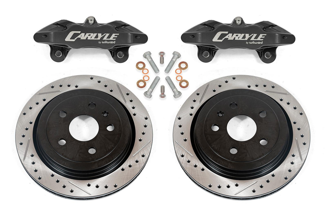 Carlyle by BMR 15" Conversion Brake Kit - Drilled & Slotted Rotors - Black Calipers (2014 - 2019 Corvette) DBK572