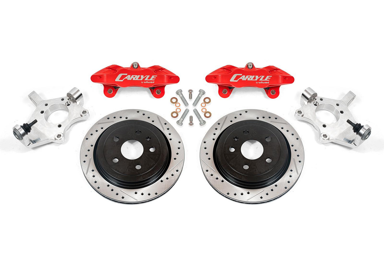 Carlyle by BMR 15" Conversion Kit w/ Drilled & Slotted Rotors - Red Calipers (1997 - 2013 Corvette) DRP553
