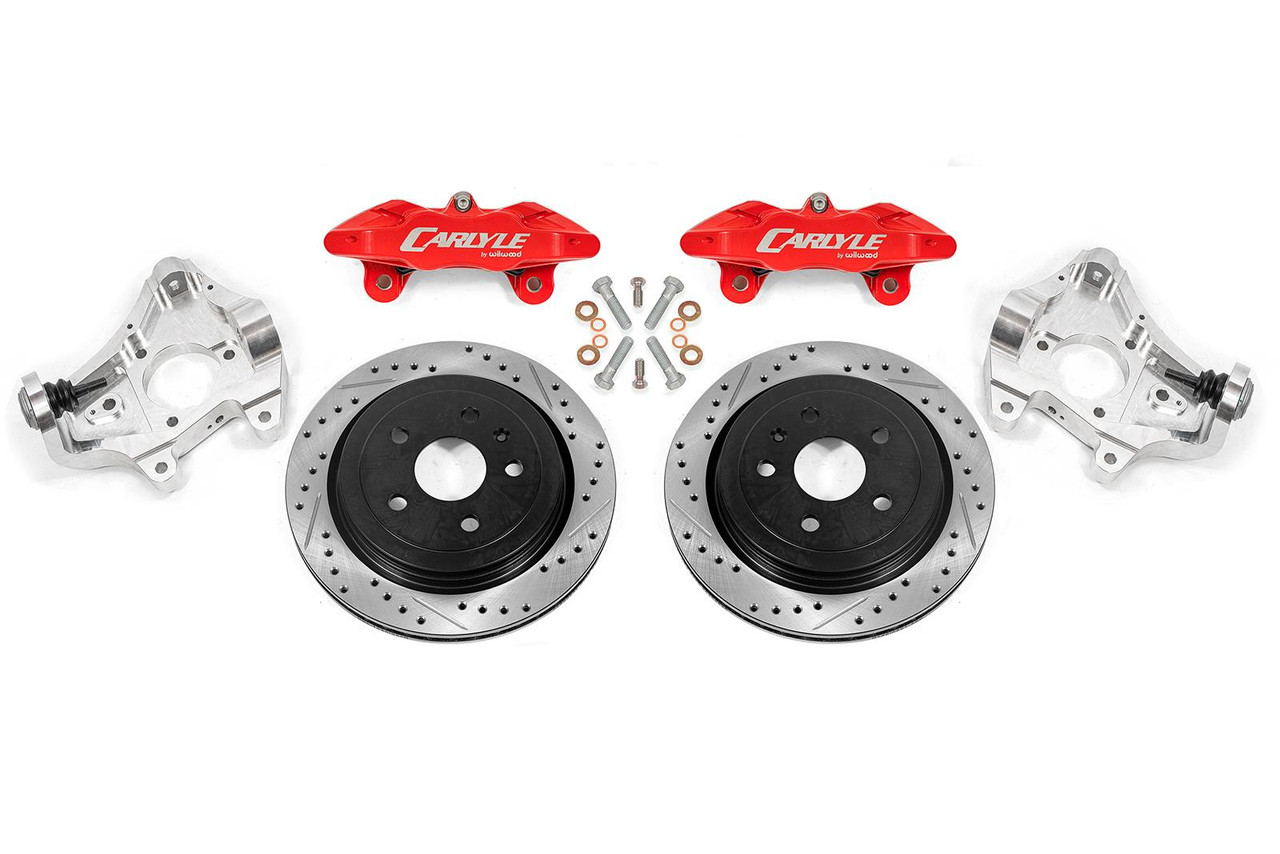 Carlyle by BMR 17" Conversion Kit w/ Drilled & Slotted Rotors - Red Calipers (2014 - 2019 Corvette) DRP577