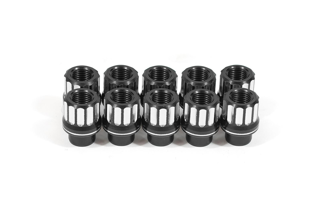 Carlyle by BMR Aluminum Lug Nut Kit - 12mm x 1.50 RH - Shank - 12-PT - Set of 10 (1993 - 2002 F-Body / 1997 - 2019 Corvette) LNK022