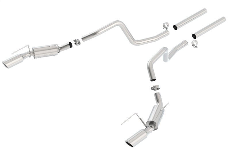 Borla Catback Exhaust System - S-Type - Polished Tips (2005 - 2009 Mustang GT) - 140135