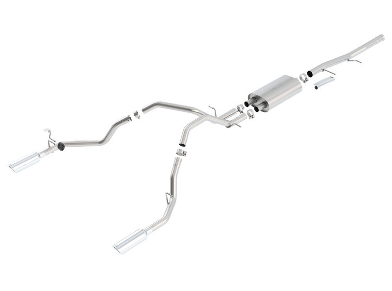 Borla Catback Exhaust System - S-Type - Polished Tips (2009 - 2013 Silverado 1500 / 2009 - 2013 Sierra 1500) 140429