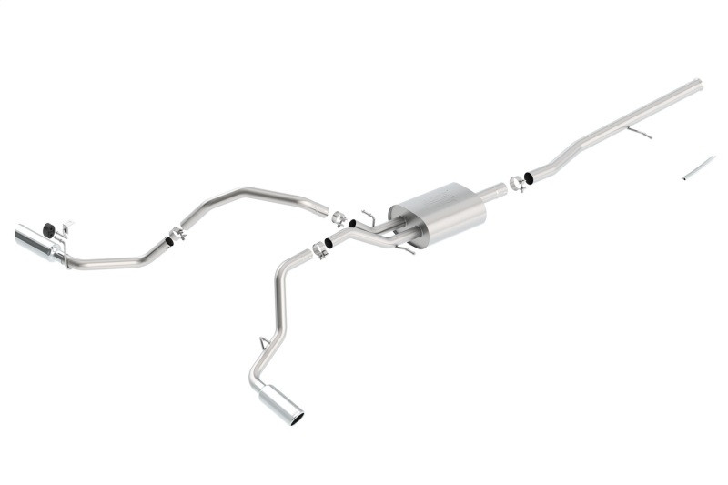 Borla Catback Exhaust System - ATAK - Polished Tips (2014 - 2019 Silverado 1500 Ext/Crew Cab Std Bed / 2014-2019 Sierra 1500 Ext/Crew Cab Std Bed) 140546