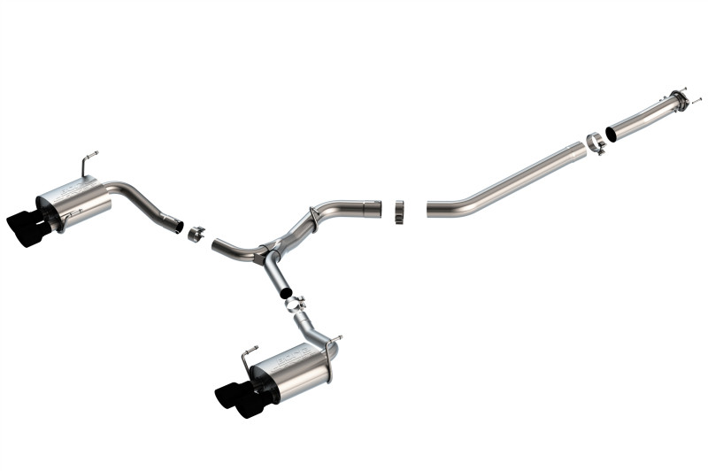 Borla Catback Exhaust System - S-Type - Black Coated Tips (2015 - 2021 WRX) 140595CB