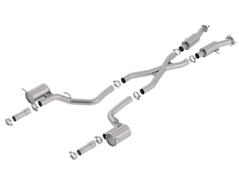 Borla Catback Exhaust System - S-Type - Uses Factory Tips (2018 - 2021 Grand Cherokee) 140755