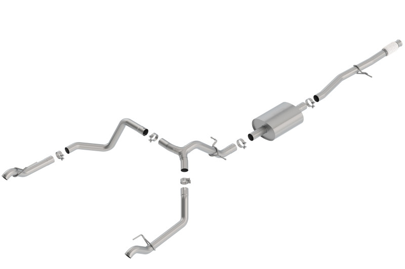 Borla Catback Exhaust System - S-Type - Uses Factory Tips (2019 - 2026 Silverado 1500 5.3L V8 / 2019 - 2026 Sierra 1500 5.3L V8) 140769