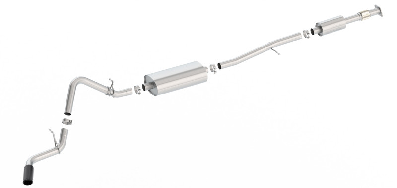 Borla Catback Exhaust System - S-Type - Side Exit - Black Chrome Tip (2019 - 2026 Silverado 1500 2.7L 4CYL) 140800BC