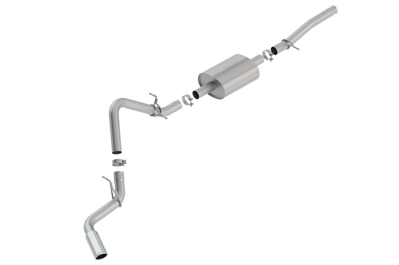 Borla Catback Exhaust System - S-Type - Side Exit - Chrome Tip (2019 - 2025 Silverado 1500 / 2019 -2026 GMC Sierra 1500) 140805