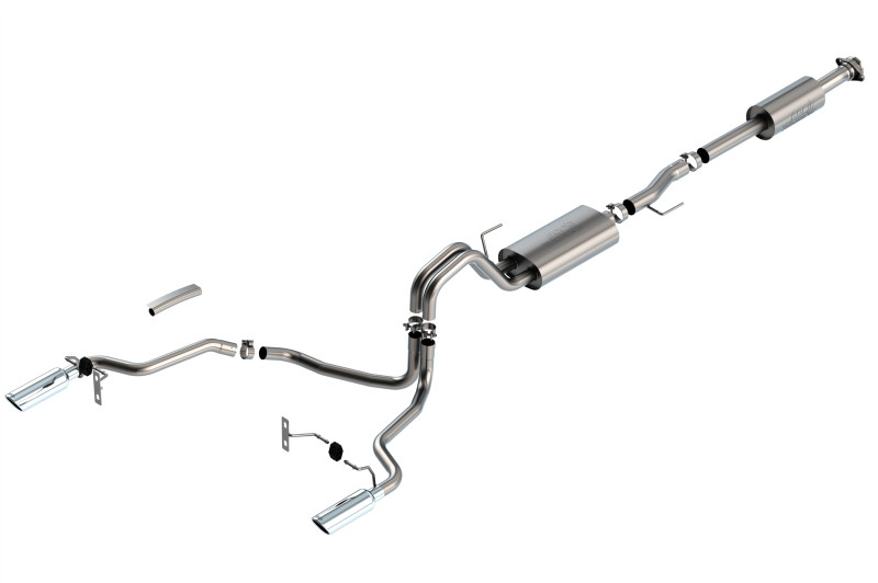 Borla Cat-Back Exhaust System - Touring - Polished Tips (2021 - 2026 F150 2.7L / 3.5L) 140862