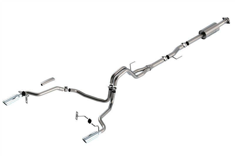 Borla Cat-Back Exhaust System - S-Type - Polished Tips (2021 - 2026 F150 2.7L / 3.5L) 140863