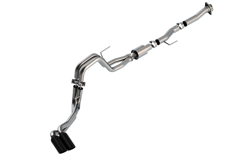 Borla Cat-Back Exhaust System - ATAK - Side Exit - Black Tips (2021 - 2026 F150 5.0L - Reg Cab) 140877BC