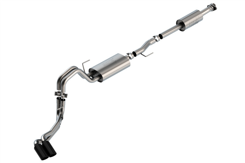 Borla Cat-Back Exhaust System - ATAK - Side Exit - Black Tips (2021 - 2023 F150 3.3L) 140881BC