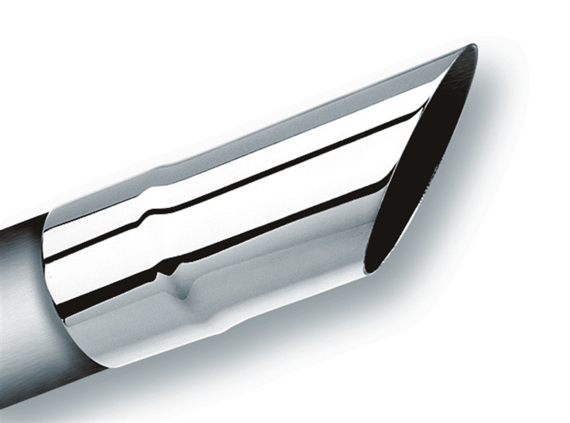 Borla Universal Polished Tip - Single Round Angle Cut (Inlet 2 1/4" / Outlet 2 1/4") 20106