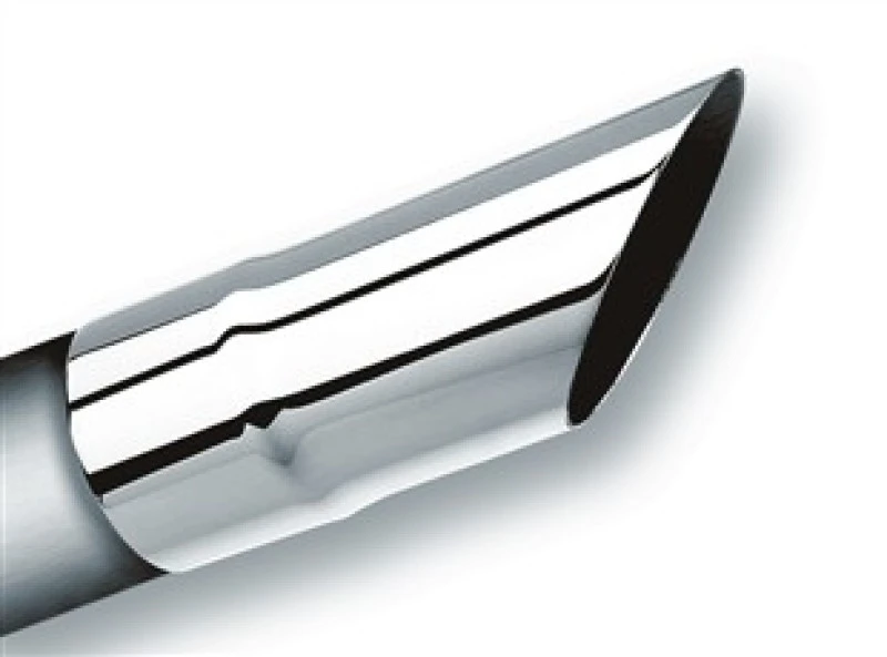 Borla Universal Polished Tip - Single Round Angle Cut (Inlet 2 1/2" / Outlet 2 1/2") 20107