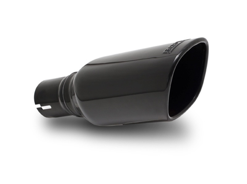 Borla Universal Black Chrome Tip - Single Square Rolled Angle Cut (Universal / 2012 - 2018 Wrangler) 20160