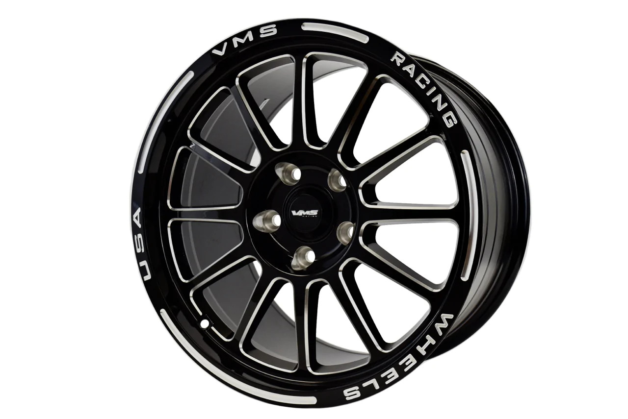 VMS 17x10 Rear Street Drag Race Black Hawk Wheel (10-20 Camaro/14