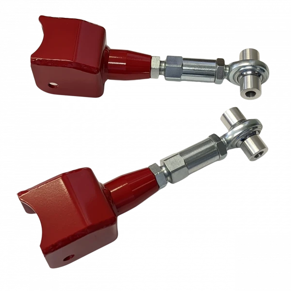 J&M Race Upper Control Arm - On-Car Adjustable - Chromoly Rod Ends - Red (1979 - 2004 Mustang) 23996-R