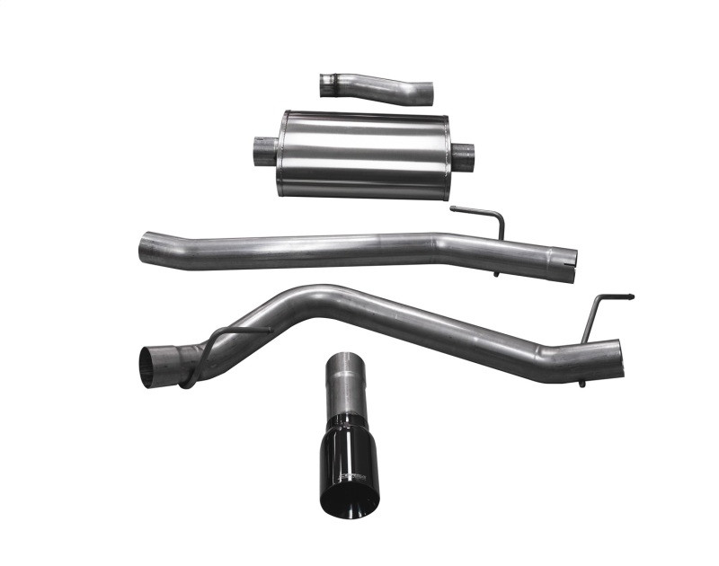 Corsa 3" Catback Exhaust - Sport - 4" Single Black Tips (2020 - 2024 Gladiator JT 3.6L) 21060BLK