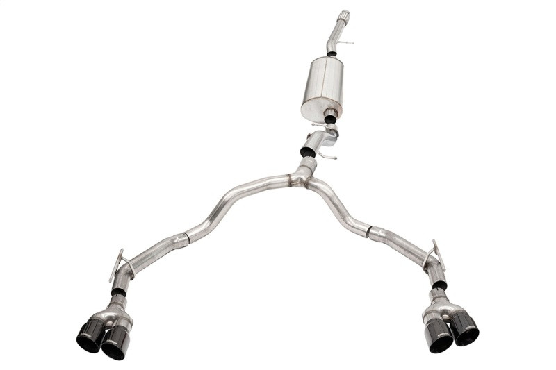 Corsa 3.5" Cat-Back Exhaust - Sport - Dual Rear Exit - Black Tips (2021 - 2026 Suburban / Yukon XL / Denali XL - 6.2L) 21130BLK