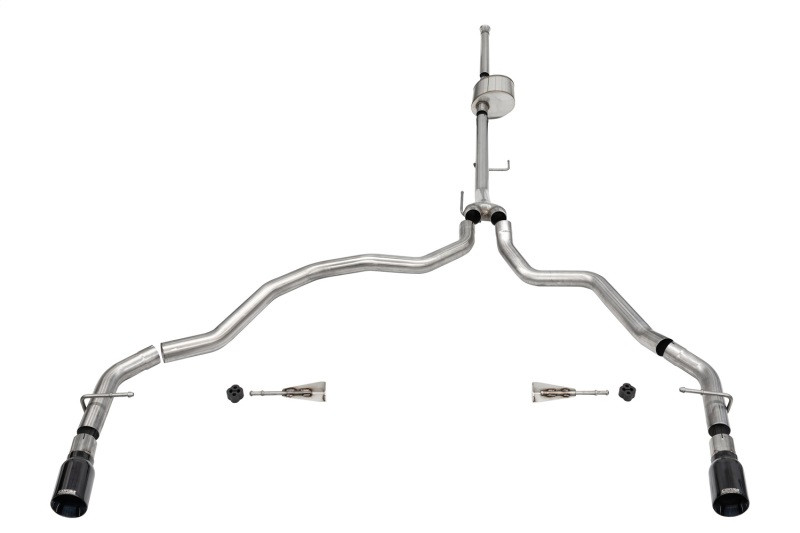 Corsa 3" Cat-Back Exhaust - Xtreme - Dual Rear Exit - Black Tips (2021 - 2026 F150 157.2" WB) 21152BLK