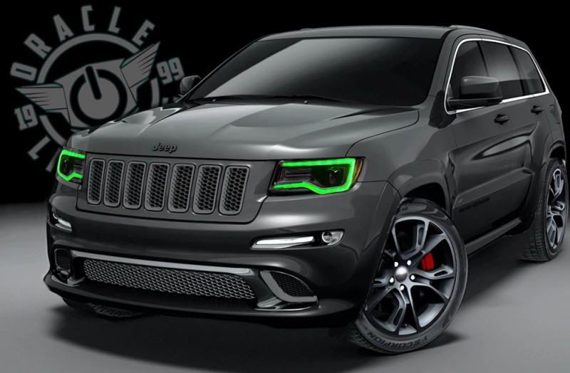 Oracle 14-21 Jeep Grand Cherokee Dynamic Headlight DRL Upgrade Kit - ColorSHIFT - Dynamic - 1284-332