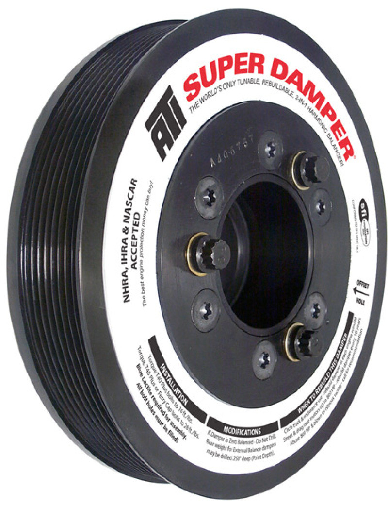 ATI Damper - 7.45" - Steel - 8 Groove - External Balance - 3 Ring - Diesel (1999 - 2003 Ford 7.3 Powerstroke) ATI918889