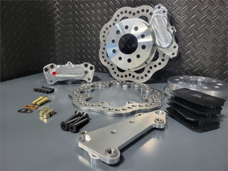 Aerospace Components 4 PistonPro-Lite Front Drag Race Kit 94-04 Mustang (Hat Style)