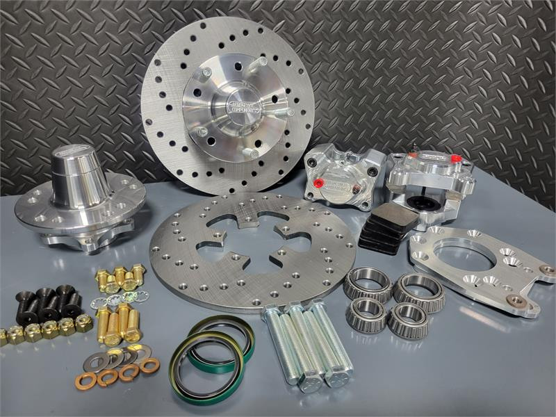 Aerospace Components 2 Piston Medium Duty Front Drag Race Kit 71-80 Pinto, Mustang II