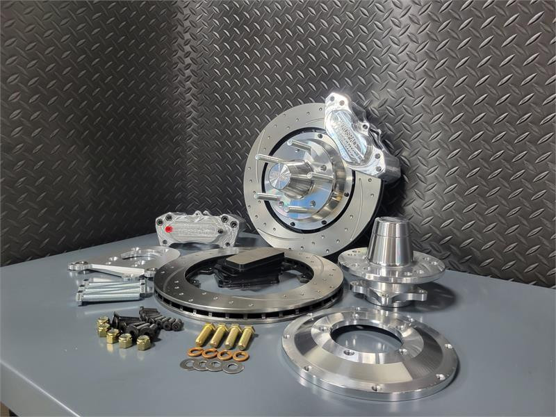 Aerospace Components 4 Piston Pro Street Front Drilled, Slotted, Brake 70-73 Mustang, Comet, Falcon, Fairlane, Maverick