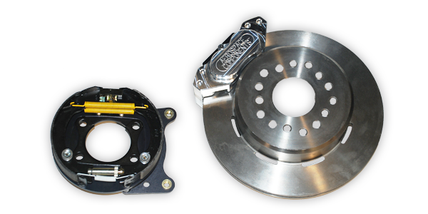 Aerospace Components Rear Pro Street Brake Kit With Parking Brake Small Bearing Ford Housing Ends