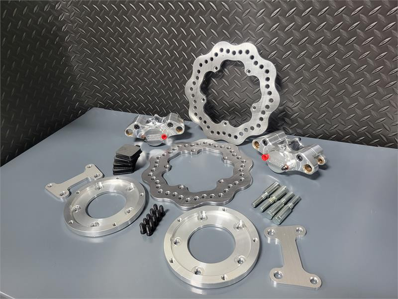 Aerospace Components 1 Piston Spindle Mount Pro Lite Front Drag Race Brake Kit For Anglia Spindle