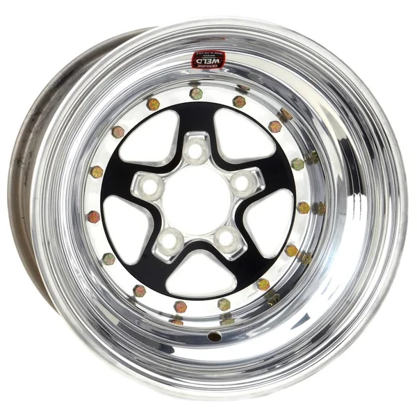 Weld Alumastar 15x8 Non-Beadlock Wheel - 5x4.75 BP - 4 BS - Black Center - 88B-508278