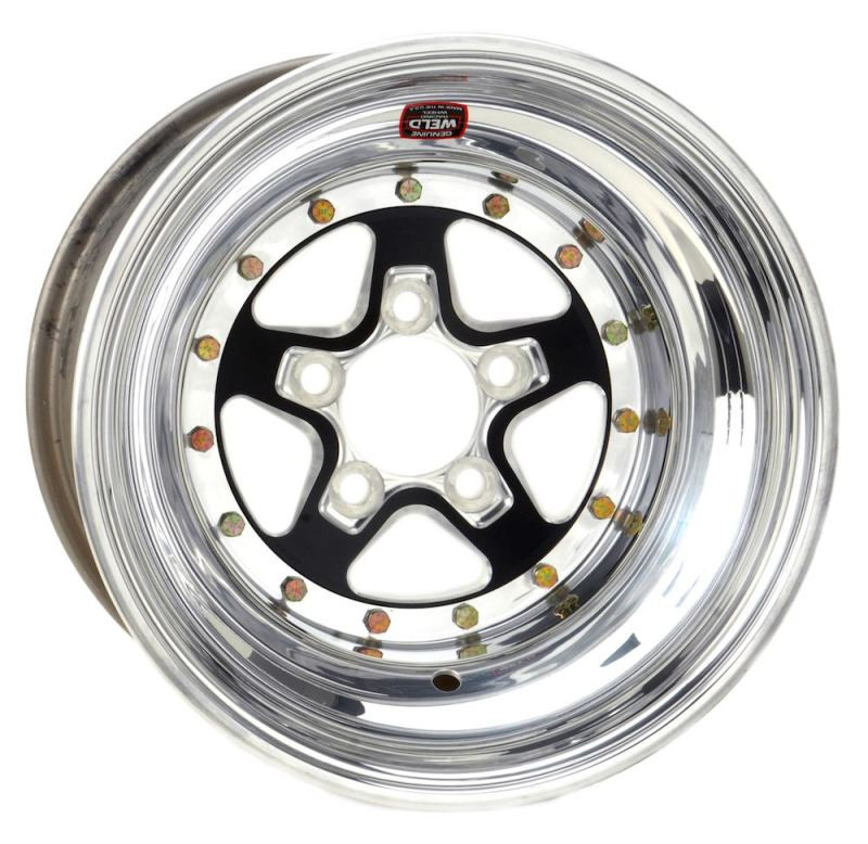 Weld Alumastar 15x10 Non-Beadlock Wheel - 5x4.5 BP - 7 BS - Black Center - 88B-510214