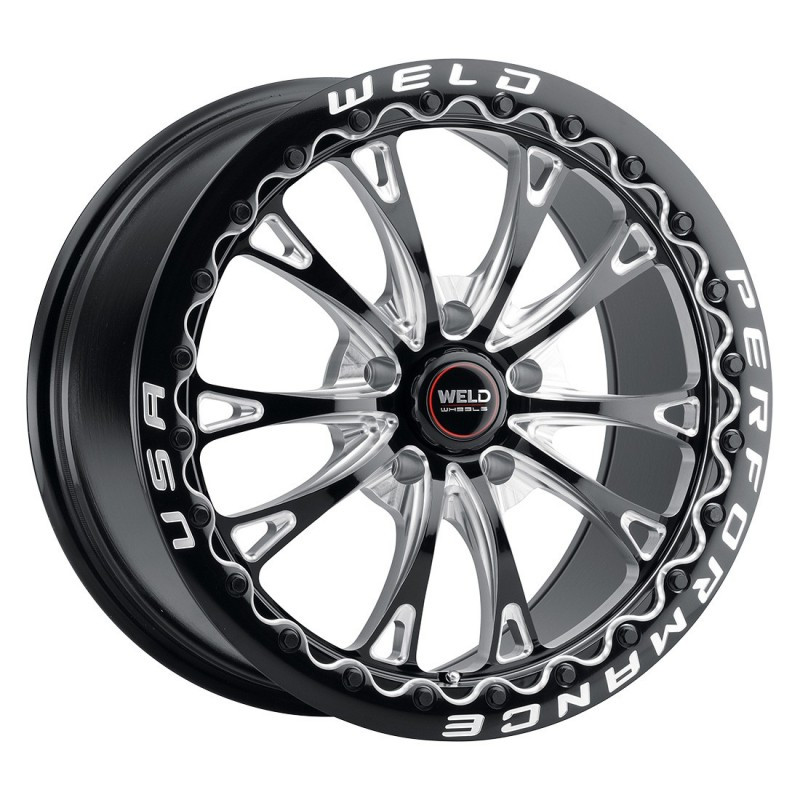 Weld 17x10 Belmont Beadlock Drag Wheel 5x115 ET 30 BS 6.70 Gloss Black (Charger) S90870071P30