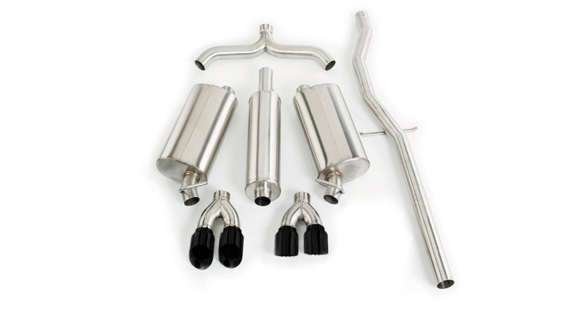 Corsa 2.5" Pro-Series CatBack Exhaust Dual Rear Exit w/ Twin 35" Tips Black (1998 - 2003 Seville 4.6L) 14150BLK
