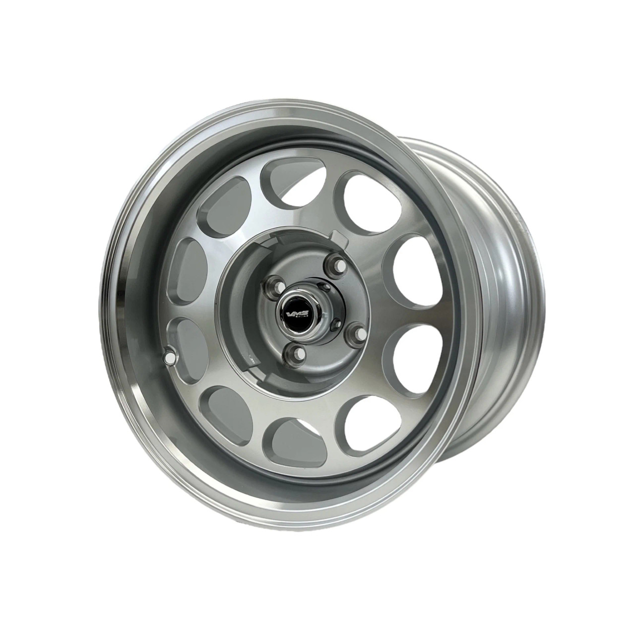VMS Wheels Phone Dial 15X10 4X108 20 ET 73.1 CB Silver Machined