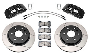 Wilwood Aero6-DM Front Brake Kit Slotted Black (2019 - 2025 GM Truck & SUV) 140-16805