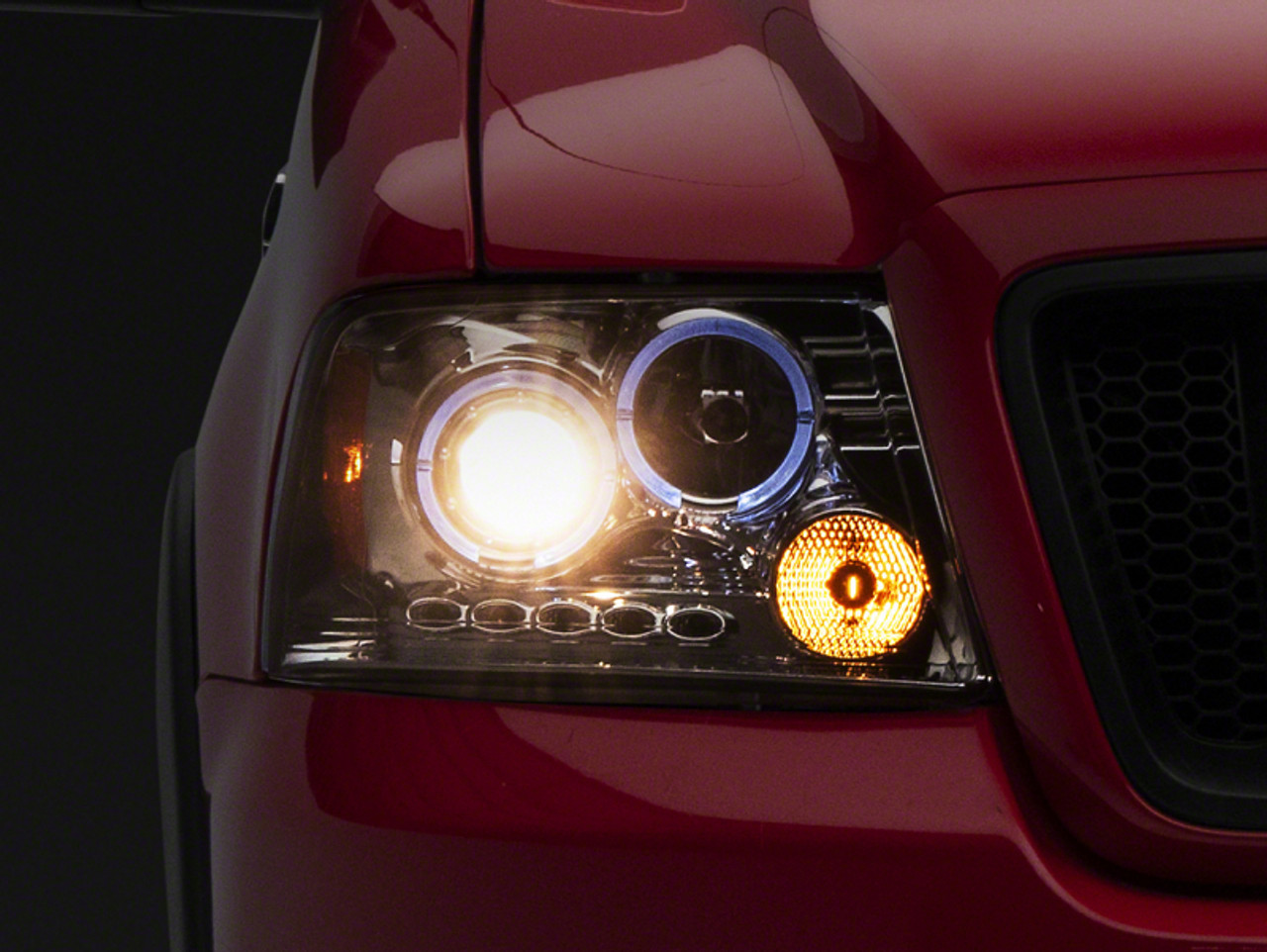 Raxiom 04-08 Ford F-150 Dual LED Halo Projector Headlights- Chrome Housing (Clear Lens) - T542850 Photo - Primary