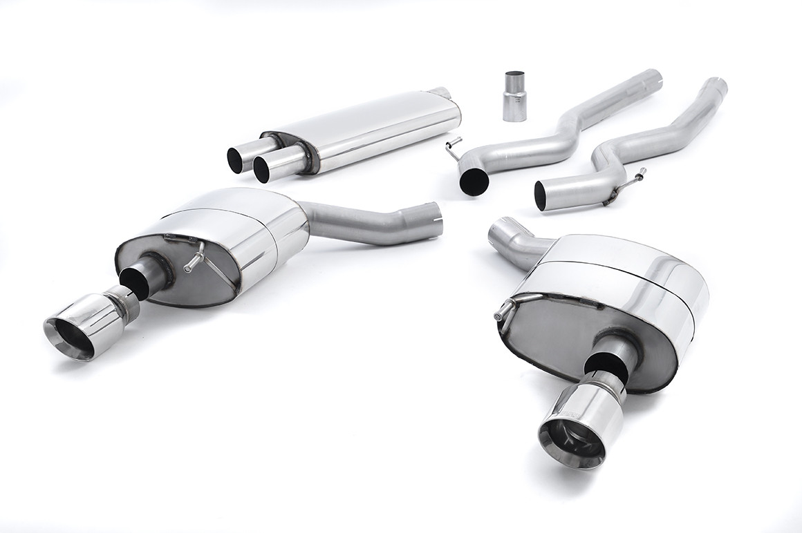Milltek Dual Outlet Resonated Catback w/ Polished Tips (2015-2024 Mustang EcoBoost) SSXFD173
