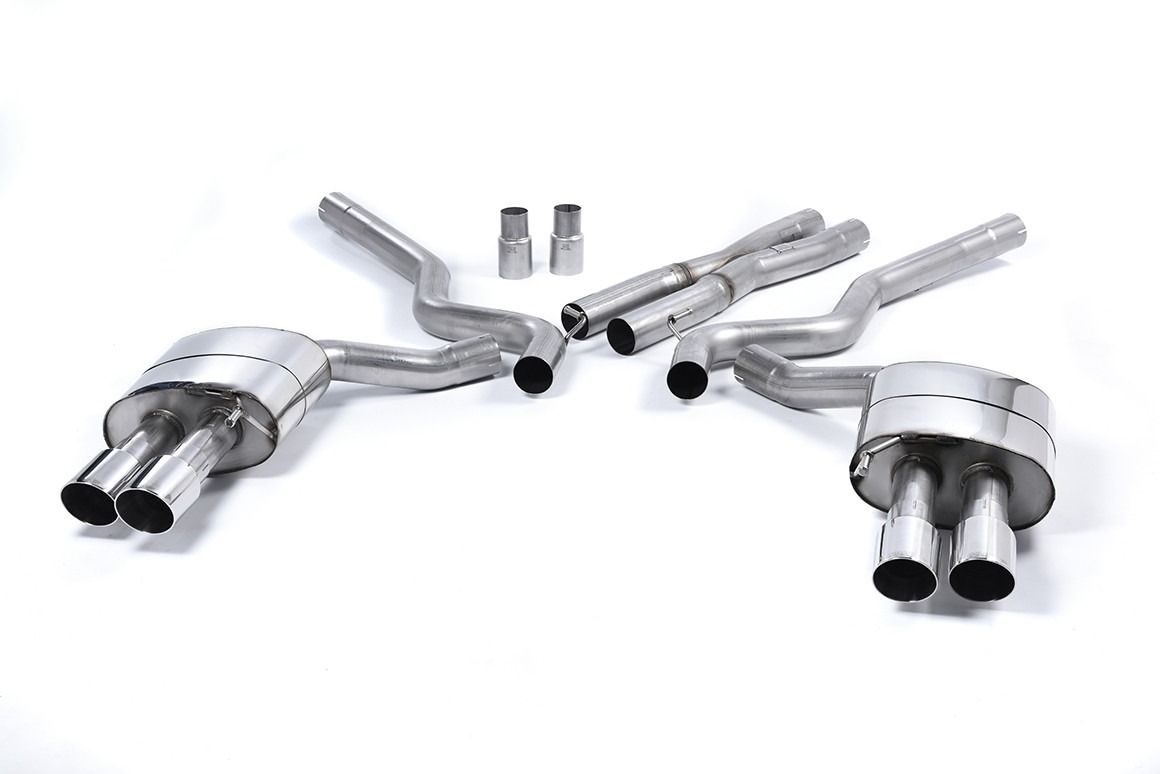 Milltek Quad Outlet Non Resonated Catback w/ Polished Tips (2015-2023 Mustang GT) SSXFD158