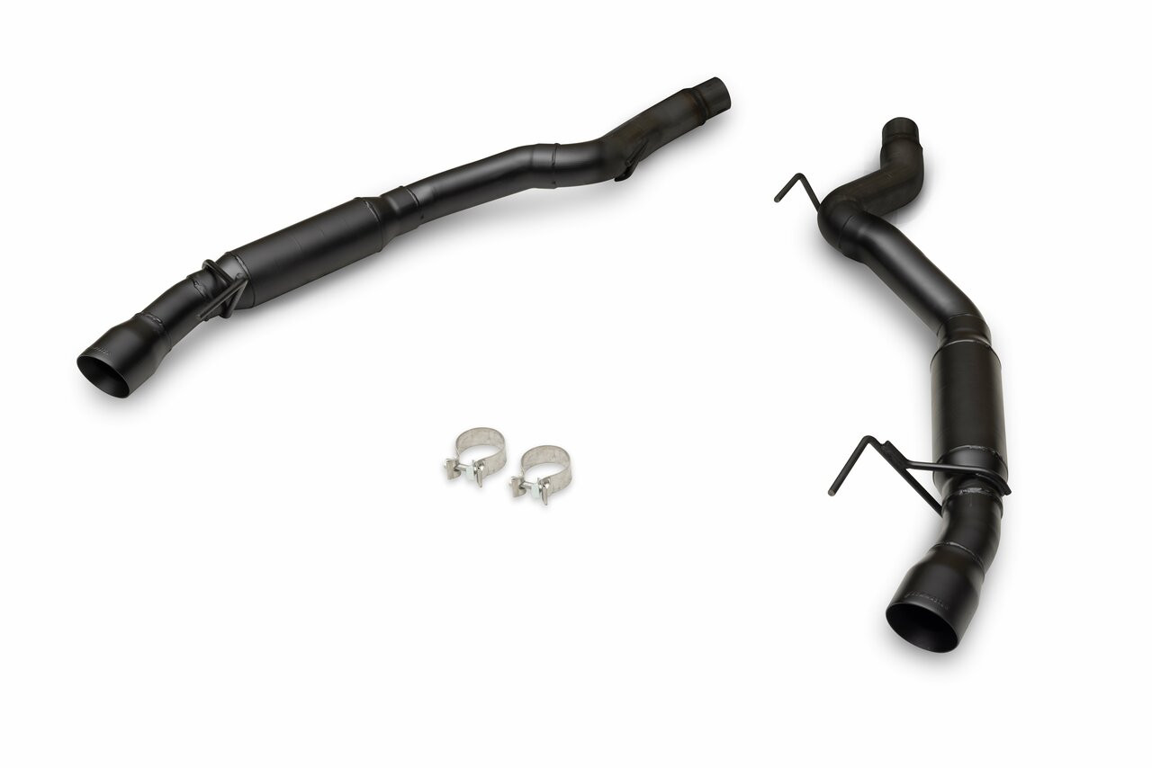 Flowmaster Outlaw Axle-Back Exhaust System Black Tips (2024 - 2025 Mustang) 818160