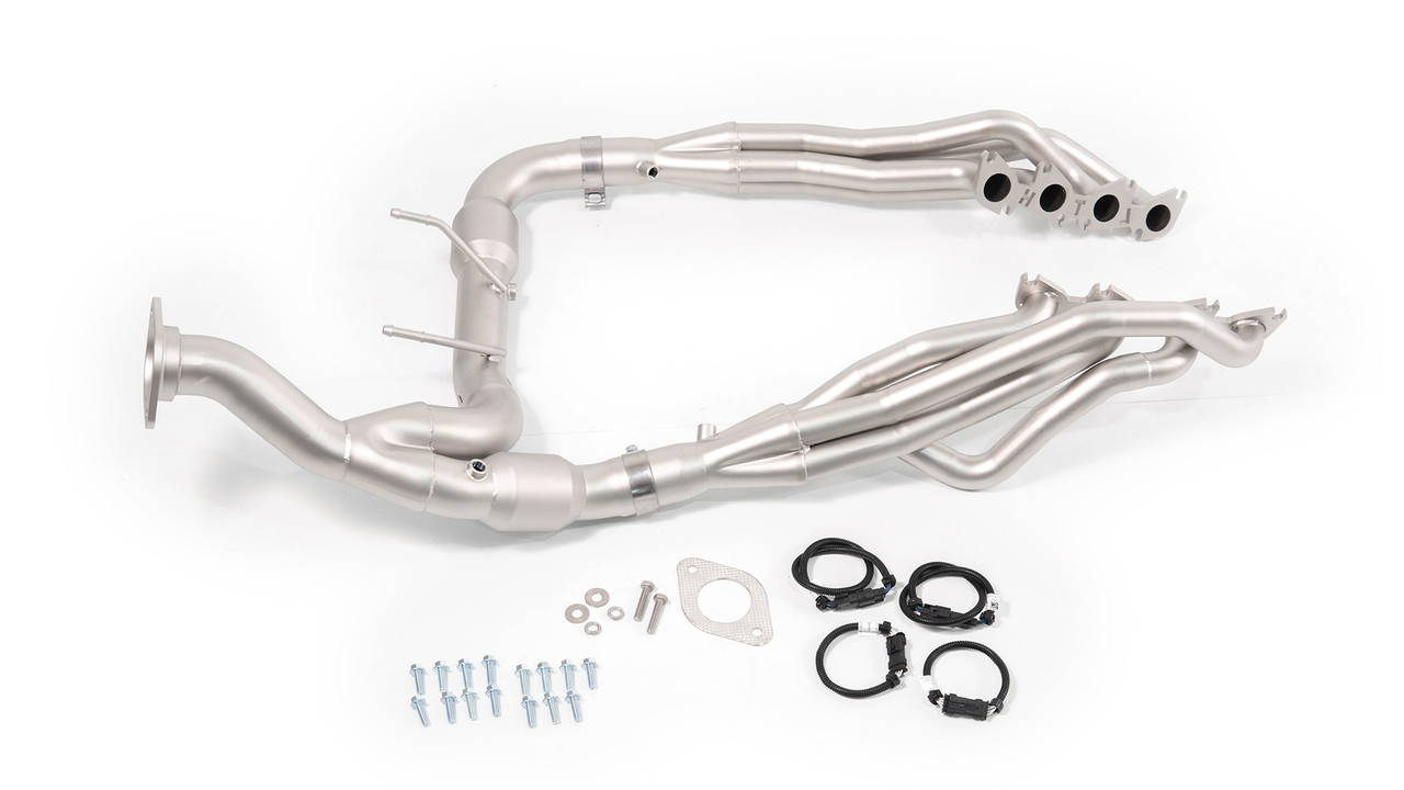 LTH 1-7/8" Long Tube Headers & Catted Connector Pipes Titan Finish (2021-2026 F150 V8) FDLH00049T