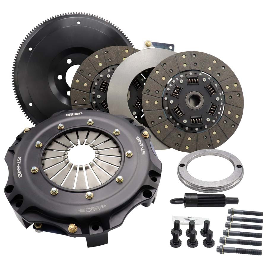 Tilton ST-246 Twin Disc Clutch Kit Sprung Hub Organic (2016-2023 Camaro SS / ZL1) 55-1000