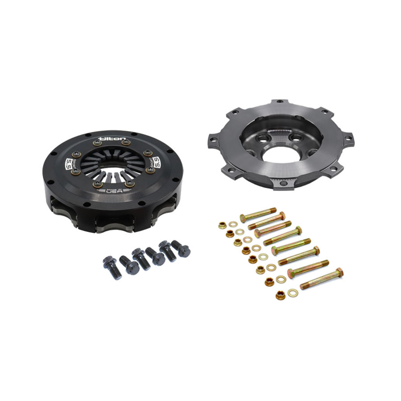 Tilton 5.5" Sport Clutch Assembly 3 Disc 26 Spline w/Button Flywheel (Chevy Small Block Early) 57-1136