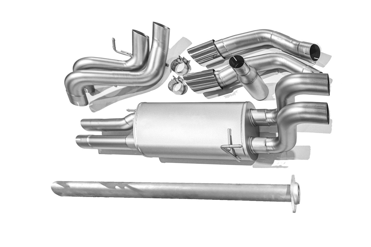 LTH True Dual Full Catback Exhaust System Polished Dual Tips (2021-2026 F150 5.0L) FDCB00009P