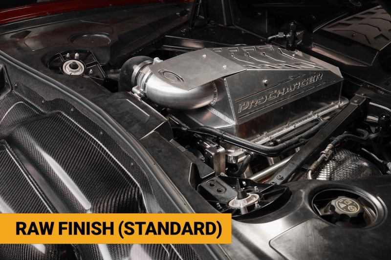 ProCharger P-1SC-1 Stage II tuner kit low profile installed on C8 Corvette LT2 engine